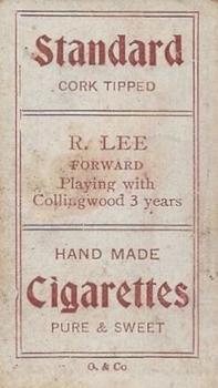 1908-09 Sniders and Abrahams Australian Footballers - Victorian League Players Series D #NNO Dick Lee Back